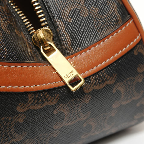 CELINE triomphe canvas Handbag Brown WS28192