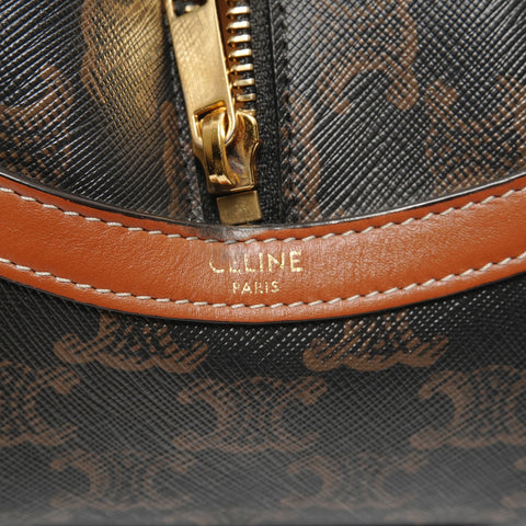 CELINE triomphe canvas Handbag Brown WS28192