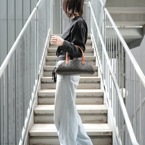 CELINE triomphe canvas Handbag Brown WS28192