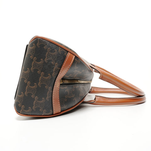 CELINE triomphe canvas Handbag Brown WS28192