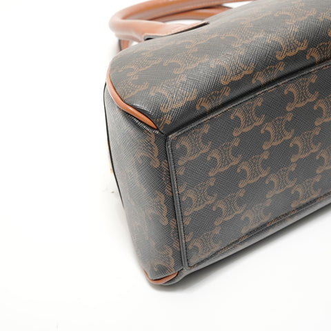 CELINE triomphe canvas Handbag Brown WS28192
