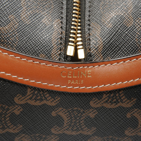 CELINE triomphe canvas Handbag Brown WS28192