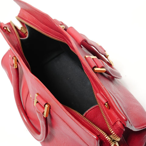 YVES SAINT LAURENT Cabas Chic 2-way Handbag Red WS28193