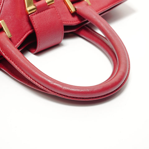YVES SAINT LAURENT Cabas Chic 2-way Handbag Red WS28193