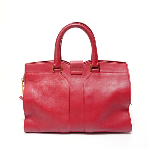 YVES SAINT LAURENT Cabas Chic 2-way Handbag Red WS28193