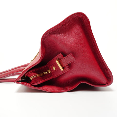 YVES SAINT LAURENT Cabas Chic 2-way Handbag Red WS28193