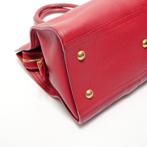 YVES SAINT LAURENT Cabas Chic 2-way Handbag Red WS28193