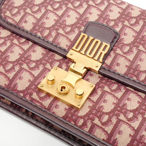 Christian Dior Dioradict Oblique Canvas Shoulder Bag purple WS28194