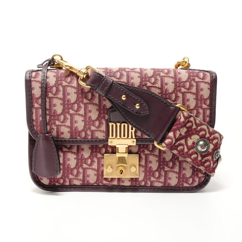 Christian Dior Dioradict Oblique Canvas Shoulder Bag purple WS28194