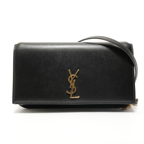 YVES SAINT LAURENT YSL Cassandra Phone Holder Shoulder Bag black WS28195