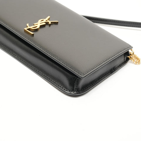YVES SAINT LAURENT YSL Cassandra Phone Holder Shoulder Bag black WS28195