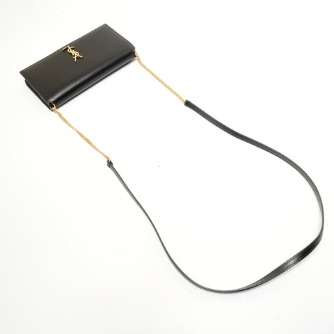 YVES SAINT LAURENT YSL Cassandra Phone Holder Shoulder Bag black WS28195