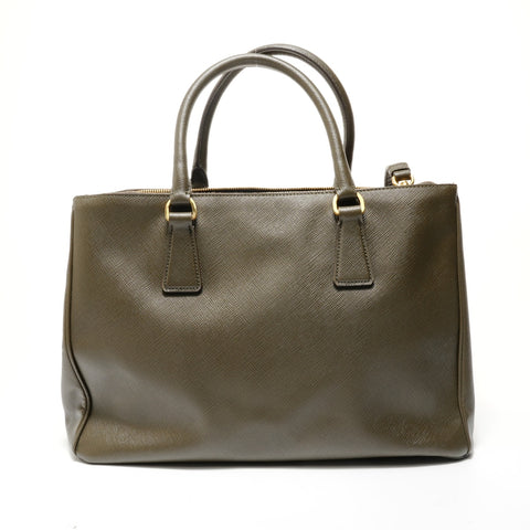 PRADA Saffiano Galleria 2way Handbag khaki WS28197