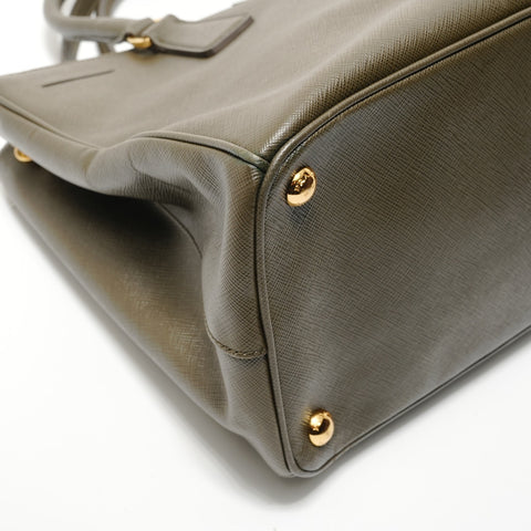 PRADA Saffiano Galleria 2way Handbag khaki WS28197