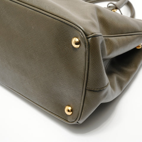 PRADA Saffiano Galleria 2way Handbag khaki WS28197