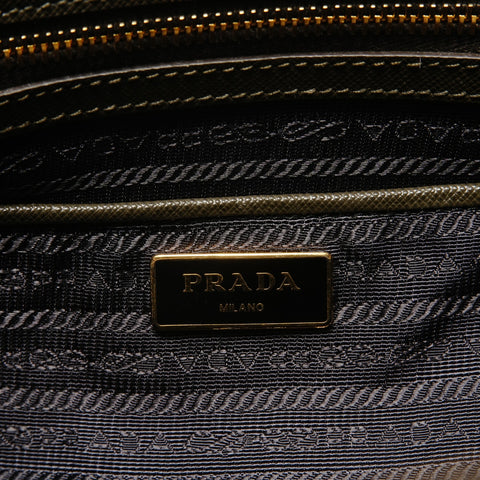 PRADA Saffiano Galleria 2way Handbag khaki WS28197