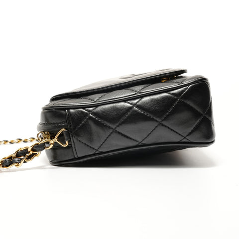 CHANEL No. 1 Matelass Fringe Shoulder Bag black WS28198