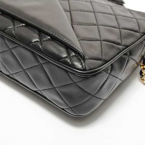 CHANEL No. 1 Matelass Fringe Shoulder Bag black WS28198
