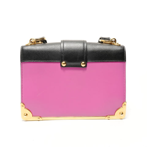 PRADA Cahier Leather Shoulder Bag pink WS28199
