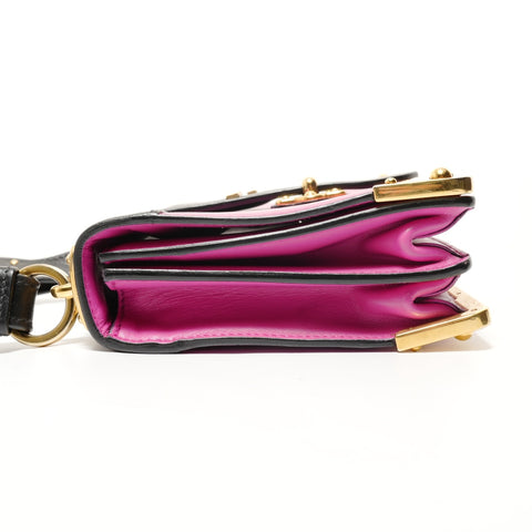 PRADA Cahier Leather Shoulder Bag pink WS28199