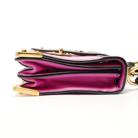 PRADA Cahier Leather Shoulder Bag pink WS28199