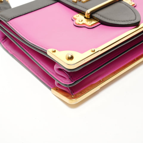 PRADA Cahier Leather Shoulder Bag pink WS28199