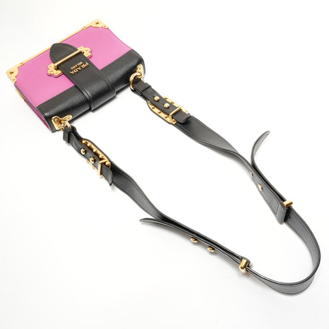 PRADA Cahier Leather Shoulder Bag pink WS28199