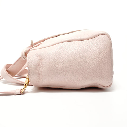 PRADA Leather 2way Handbag pink WS28200
