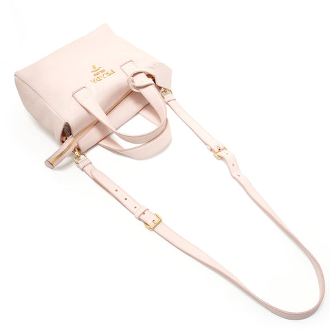 PRADA Leather 2way Handbag pink WS28200