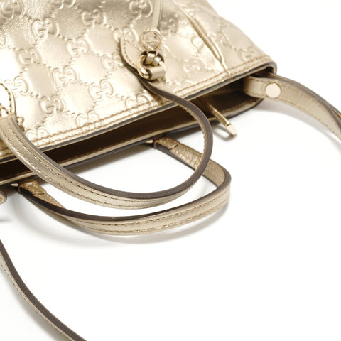 GUCCI GG Shima Bree 2way Shoulder Bag gold WS28201