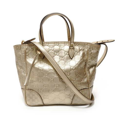 GUCCI GG Shima Bree 2way Shoulder Bag gold WS28201