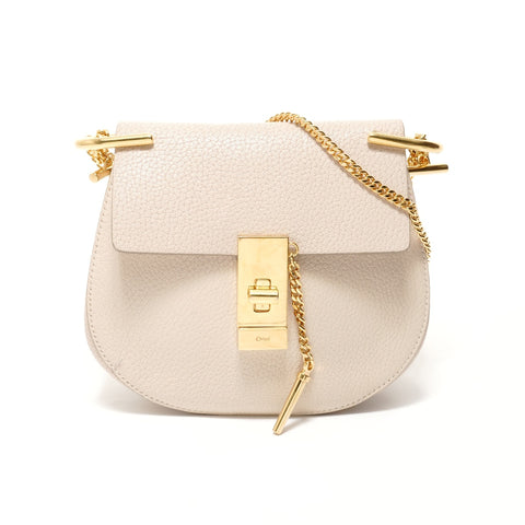 Chloe Drew Leather Chain Shoulder Bag beige WS28202
