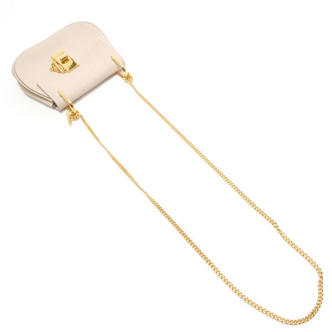 Chloe Drew Leather Chain Shoulder Bag beige WS28202