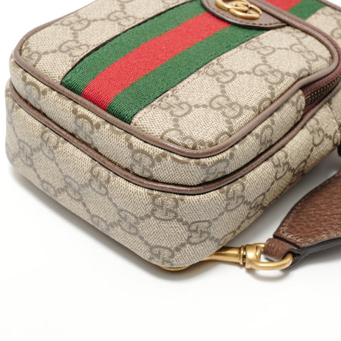 GUCCI GG Supreme Ophidia Body Bag Shoulder Bag Brown WS28203