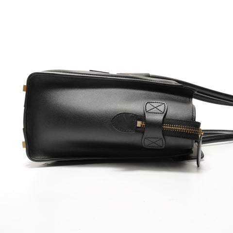 CELINE Luggage Micro Shopper Leather Handbag black WS28204