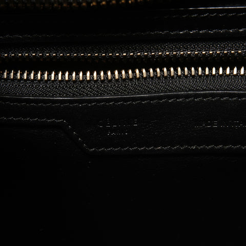 CELINE Luggage Micro Shopper Leather Handbag black WS28204
