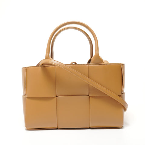 BOTTEGAVENETA Maxi INTRECCIATO Mini Arco 2-way Handbag Brown WS28207
