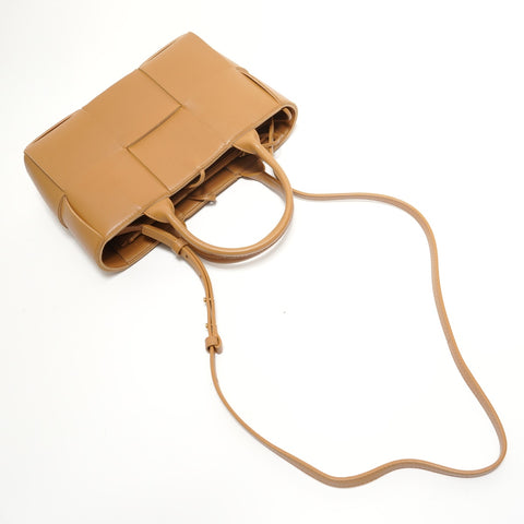 BOTTEGAVENETA Maxi INTRECCIATO Mini Arco 2-way Handbag Brown WS28207