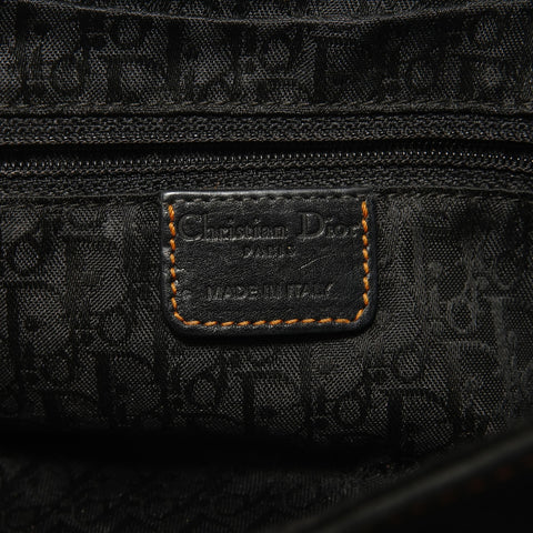 Christian Dior Gaucho Leather Shoulder Bag black WS28208