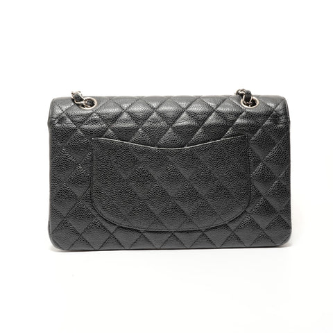 CHANEL Item No. 18, 2013-2014, Caviar Skin Matelass, Metal Silver Shoulder Bag black WS28209