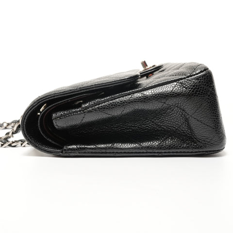CHANEL Item No. 18, 2013-2014, Caviar Skin Matelass, Metal Silver Shoulder Bag black WS28209
