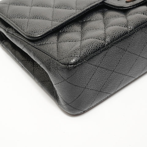 CHANEL Item No. 18, 2013-2014, Caviar Skin Matelass, Metal Silver Shoulder Bag black WS28209