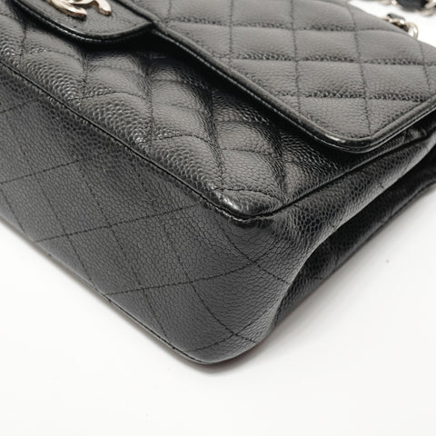 CHANEL Item No. 18, 2013-2014, Caviar Skin Matelass, Metal Silver Shoulder Bag black WS28209