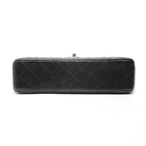 CHANEL Item No. 18, 2013-2014, Caviar Skin Matelass, Metal Silver Shoulder Bag black WS28209
