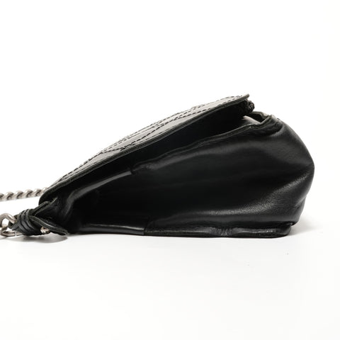 CHANEL Item No. 18, 2013-2014 Wild Stitch Gunmetal Shoulder Bag black WS28211