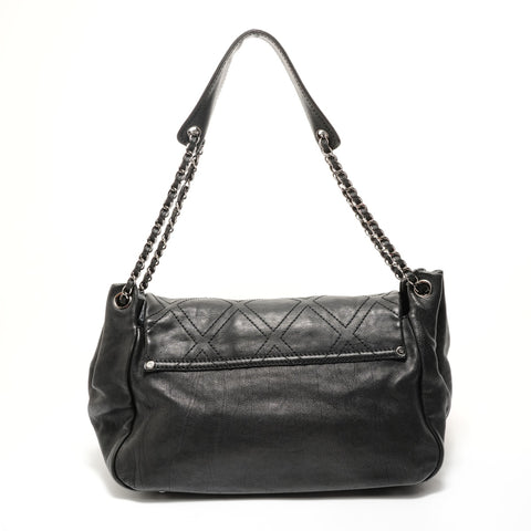 CHANEL Number 10s 2005-2006 Wild Stitch Cruise Line Shoulder Bag black WS28212