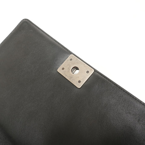 CHANEL Item No. 19, Boy Chanel, Gunmetal Shoulder Bag black WS28213