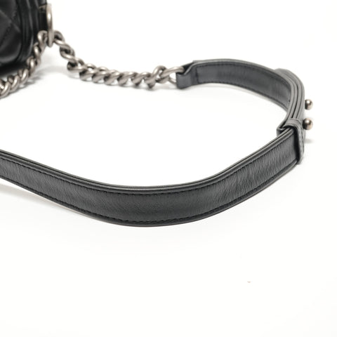 CHANEL Item No. 19, Boy Chanel, Gunmetal Shoulder Bag black WS28213