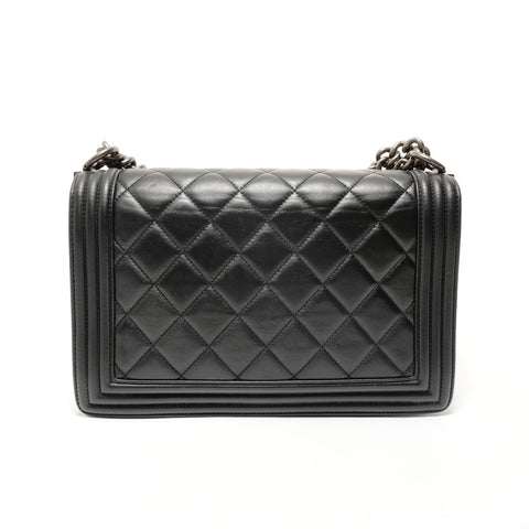 CHANEL Item No. 19, Boy Chanel, Gunmetal Shoulder Bag black WS28213