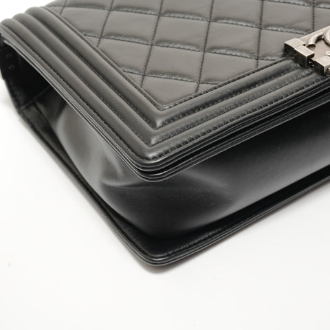 CHANEL Item No. 19, Boy Chanel, Gunmetal Shoulder Bag black WS28213